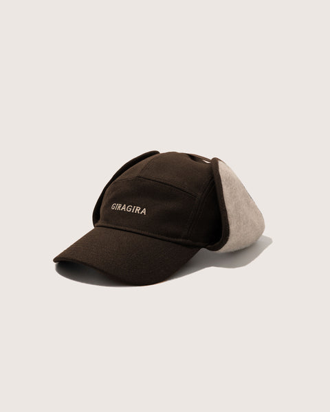 Wool Earflap Hat Brown